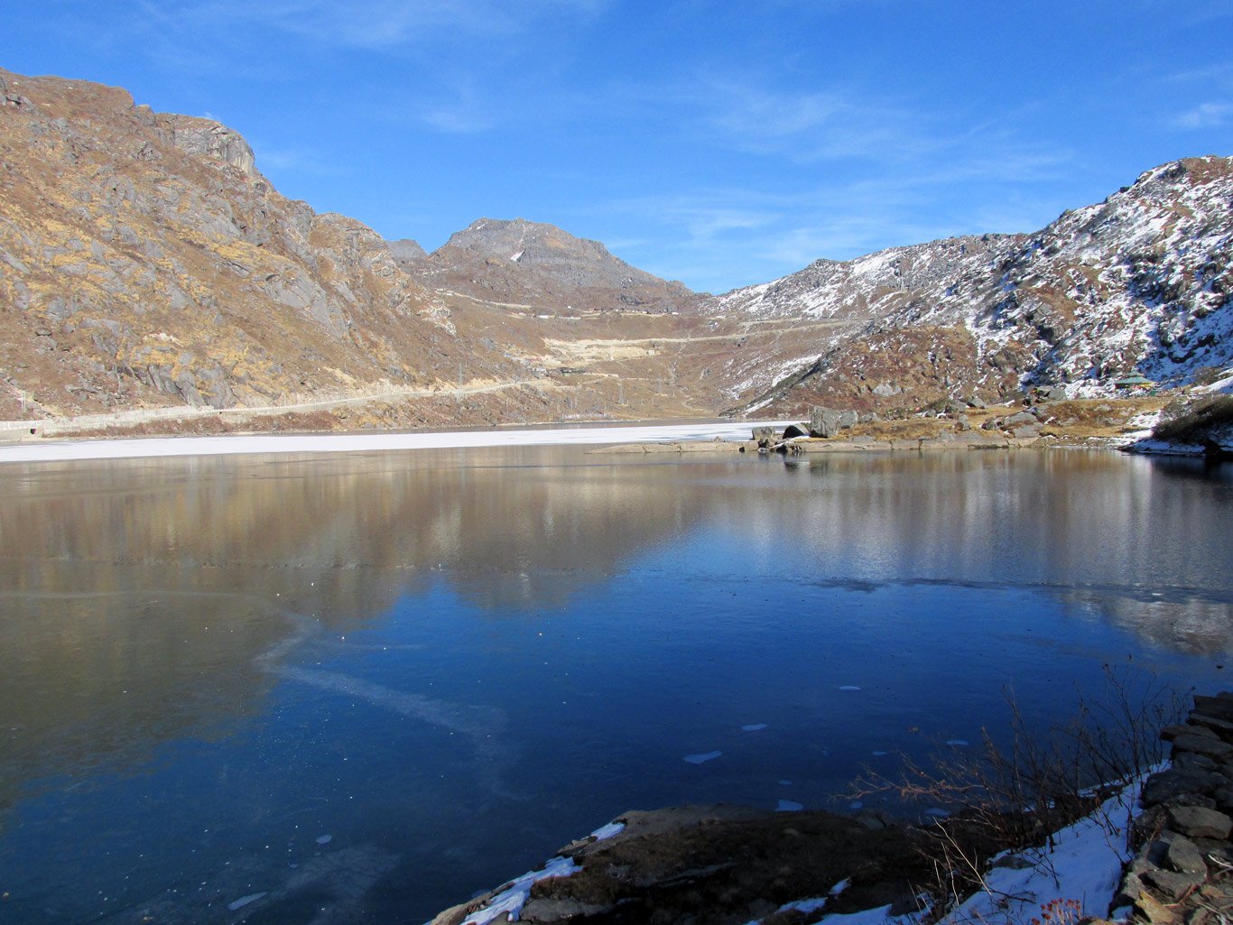 This is an image of Changu lake in Sikkim, India on January 2014.