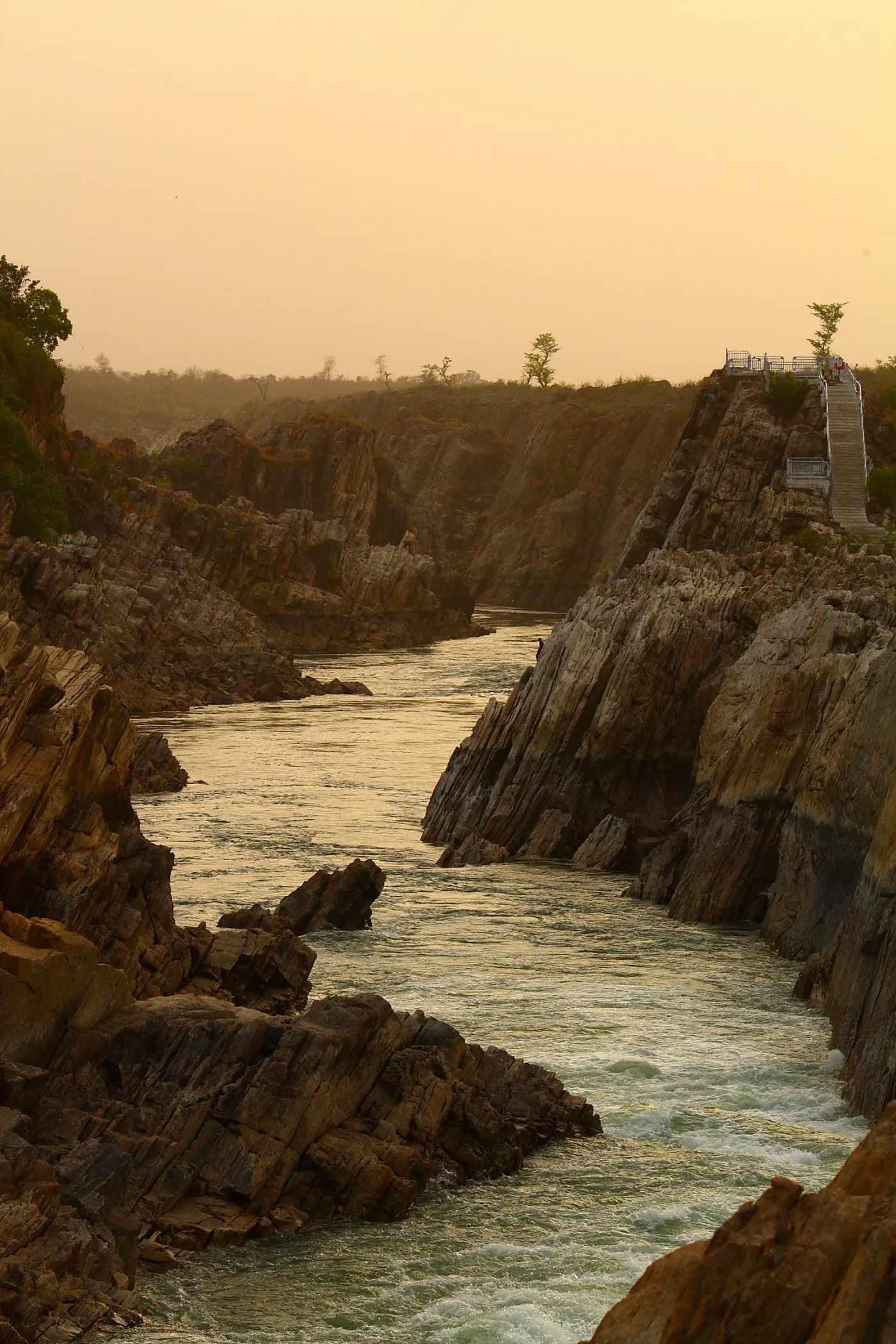 Narmada River at Bhedaghat in Jabalpur, India