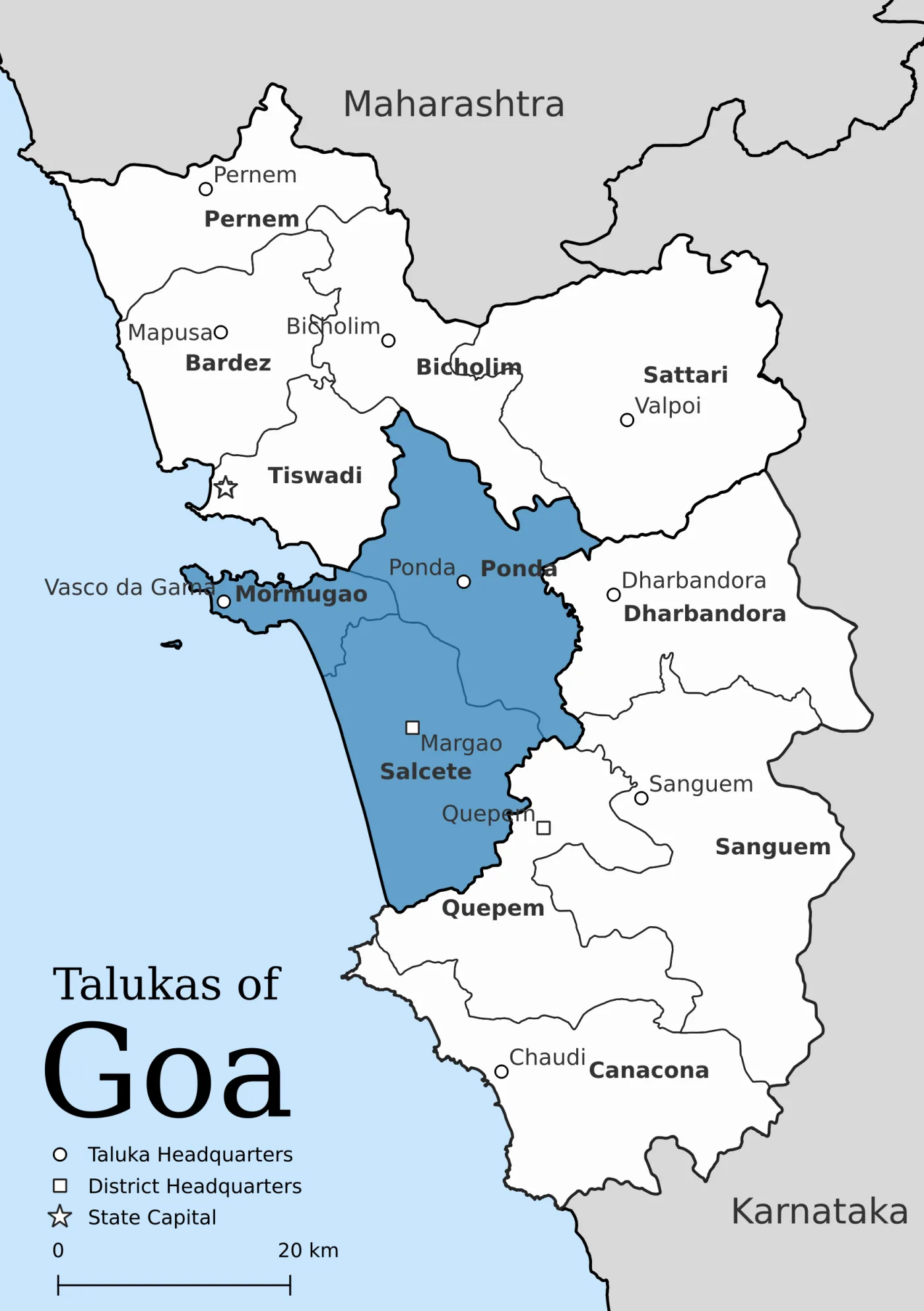 South Goa district of Goa state